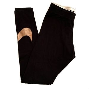 Nike Rose Gold Swoosh Leggings Size Small